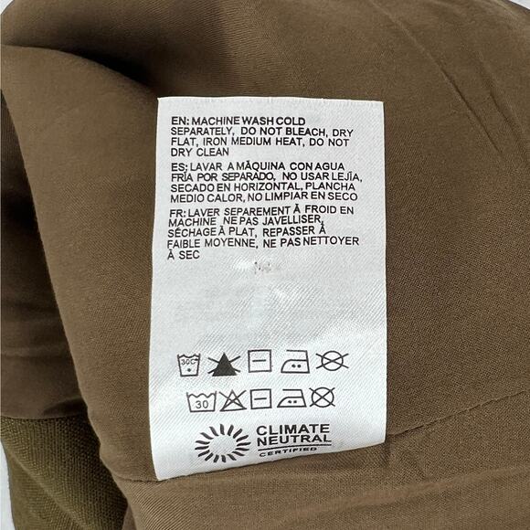 REFORMATION Brennan Linen Vest Top Womens 6 Olive Green Sleeveless Halter NEW - Picture 13 of 16